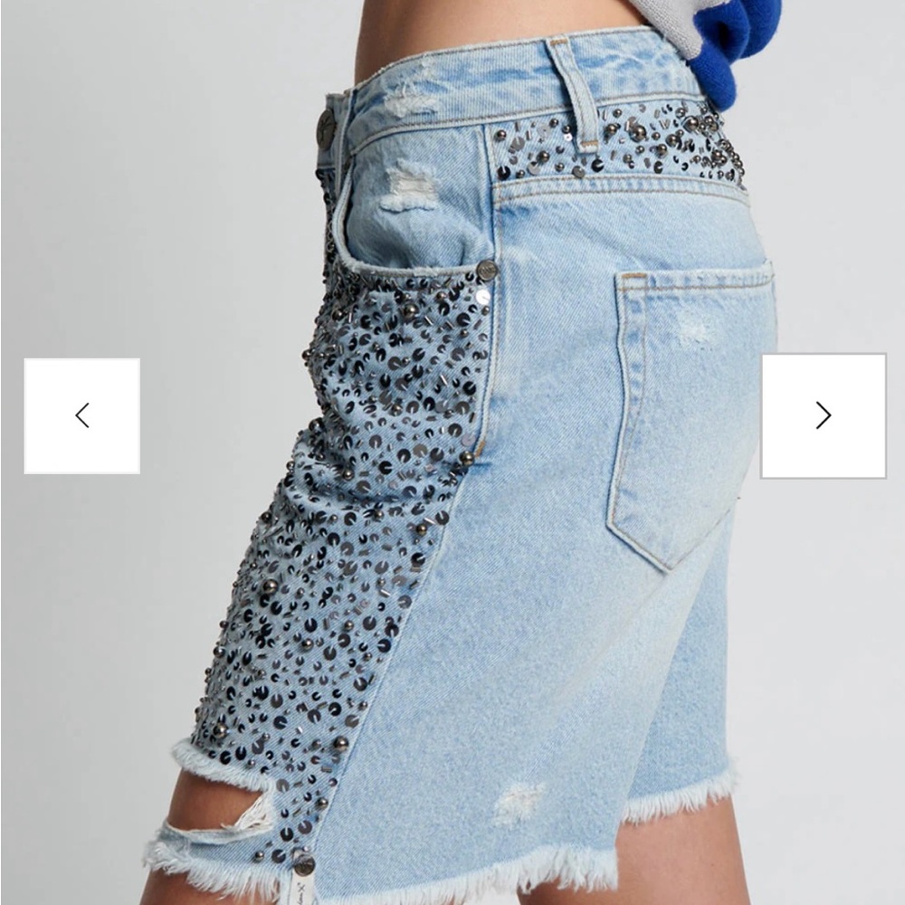 One Teaspoon Jackson Beaded Shorts NWT Sz 27 - Picture 3 of 3